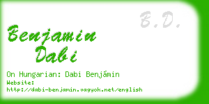 benjamin dabi business card