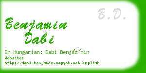 benjamin dabi business card